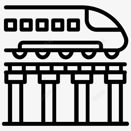 高速交通电动汽车电动火车图标svg_新图网 https://ixintu.com 人工智能线路图标 有轨电车 电动汽车 电动火车 超环线列车 高速交通