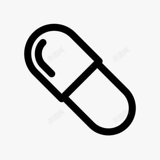 药丸胶囊药图标svg_新图网 https://ixintu.com 胶囊 药 药丸