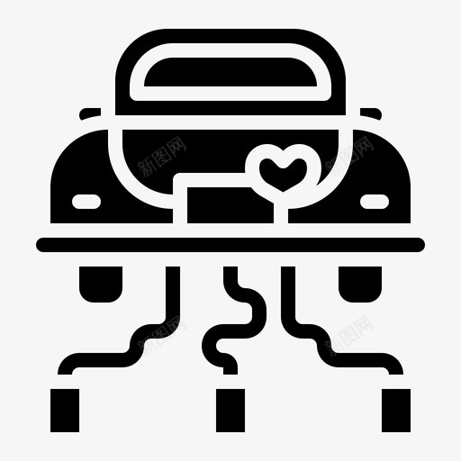 婚礼汽车爱情图标svg_新图网 https://ixintu.com 婚礼 汽车 浪漫 爱情