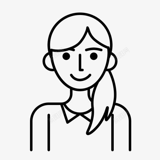 女人头像联系人图标svg_新图网 https://ixintu.com 人物 人物头像 头像 女人 简介 联系人