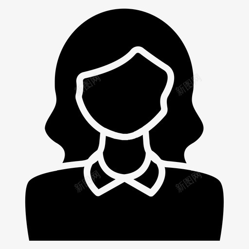 女性头像联系人肖像图标svg_新图网 https://ixintu.com 女性头像 用户 联系人 肖像