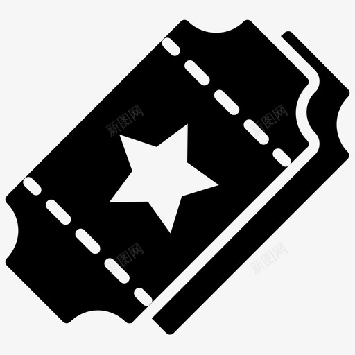 电影票电影抽奖剧院票图标svg_新图网 https://ixintu.com 剧院票 电影抽奖 电影票 视频制作字形图标