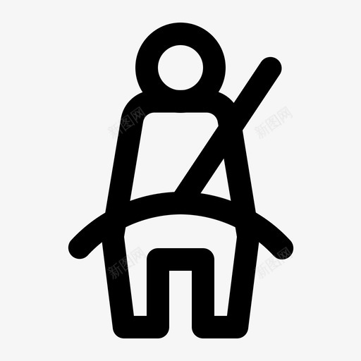 安全带汽车安全图标svg_新图网 https://ixintu.com 安全 安全带 汽车 车辆