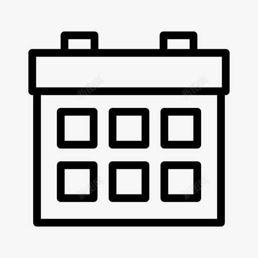 日历日期周图标svg_新图网 https://ixintu.com 周 日历 日期 通用图标