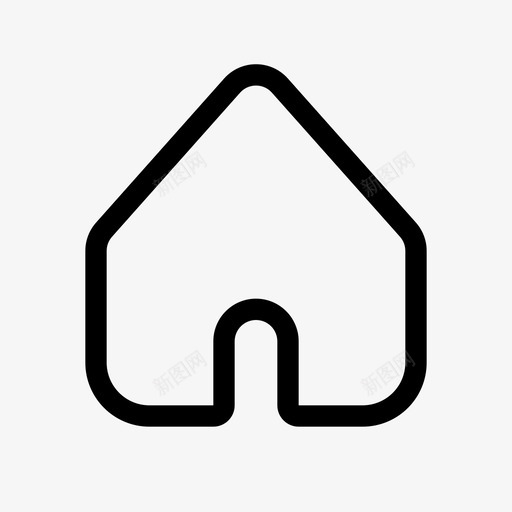 主页主屏幕房子图标svg_新图网 https://ixintu.com 主屏幕 主菜单 主页 基本图标集 房地产 房子 物业
