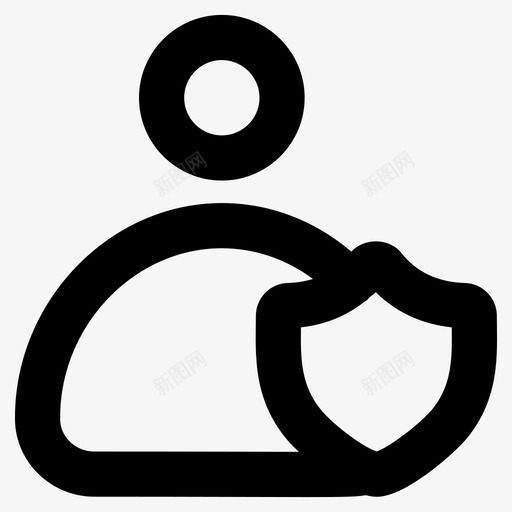 用户保护配置文件保护屏蔽图标svg_新图网 https://ixintu.com 屏蔽 用户保护 用户安全符号 用户界面粗体图标 用户隐私 配置文件保护