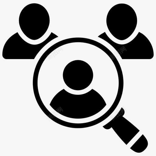 人力资源就业招聘员工图标svg_新图网 https://ixintu.com 人力资源 人力资源字形图标 人才搜索 就业 招聘 招聘员工