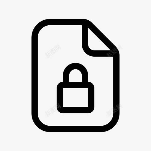 私有文档锁定文档锁定文件图标svg_新图网 https://ixintu.com 受保护文件 受保护文档 基本图标集 密码保护 私有文档 锁定文件 锁定文档