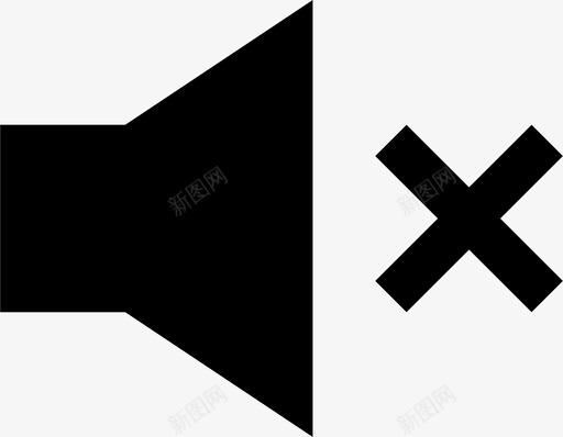 音量静音音乐关闭图标svg_新图网 https://ixintu.com 关闭 声音 网络和应用程序图标 静音 音乐 音量静音