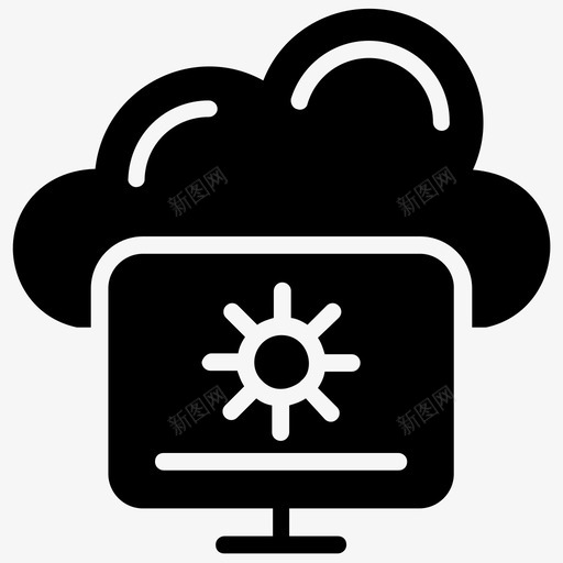 云管理云计算云配置图标svg_新图网 https://ixintu.com 云服务 云管理 云计算 云配置 编程字形图标