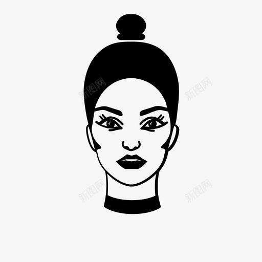 女孩时尚时髦图标svg_新图网 https://ixintu.com 女孩 时尚 时髦 时髦女孩 看 结