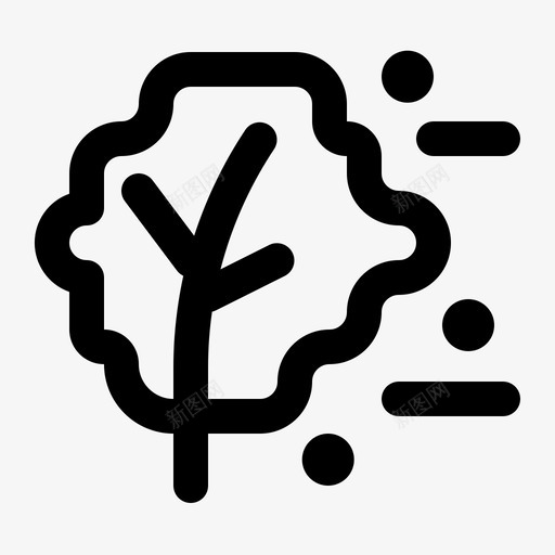 风树秋天季节图标svg_新图网 https://ixintu.com 季节 秋天 风树