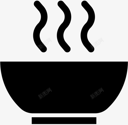汤碗食物图标svg_新图网 https://ixintu.com 汤 碗 食物