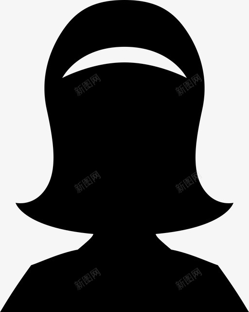 用户女性女性用户人类图标svg_新图网 https://ixintu.com 个人资料 人类 女性用户 用户女性 网络和应用程序图标
