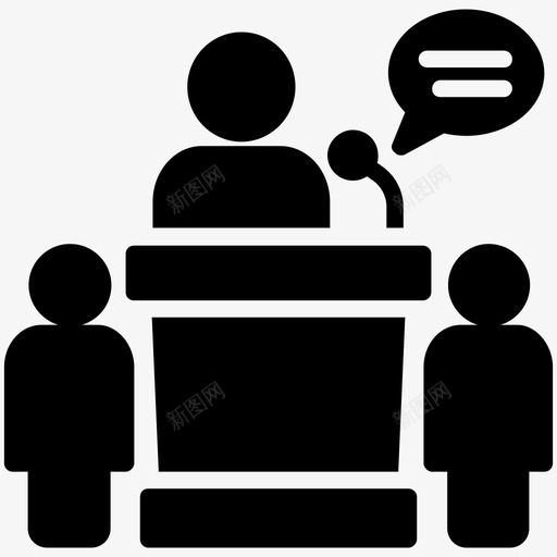 会议大会理事会图标svg_新图网 https://ixintu.com 企业管理字形图标 会议 大会 理事会
