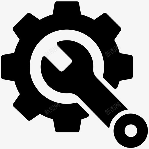 技术支持维护服务图标svg_新图网 https://ixintu.com 业务管理字形图标 技术支持 服务 服务工具 维护 设置