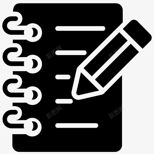 记事本日记本笔记本图标svg_新图网 https://ixintu.com 日记本 社交媒体策略字形图标 笔记 笔记本 记事本
