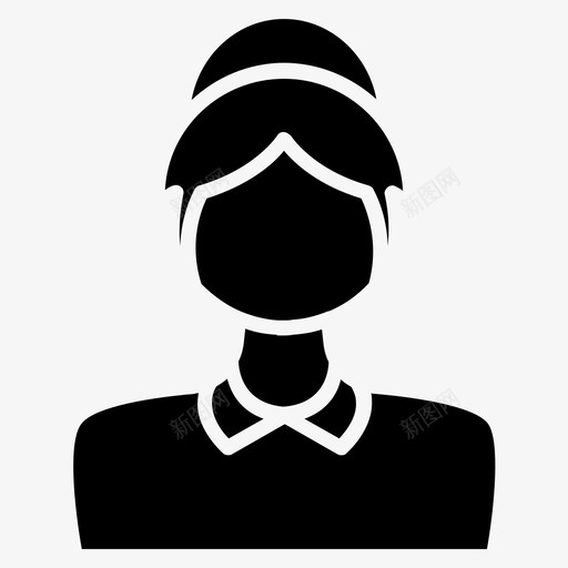 女阿凡达大卫女图标svg_新图网 https://ixintu.com 大卫 头 女 女阿凡达