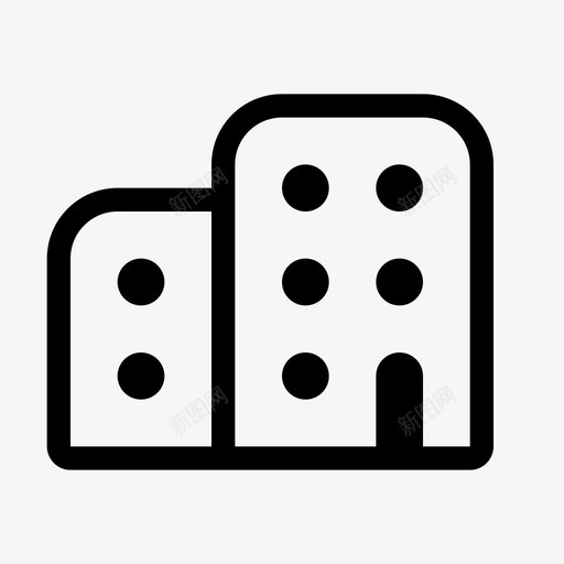 建筑公寓校园图标svg_新图网 https://ixintu.com 公寓 办公室 城市 基本图标集 建筑 校园 现场