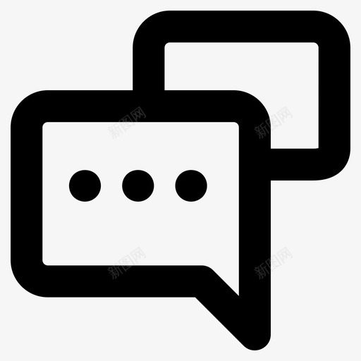 对话聊天讨论图标svg_新图网 https://ixintu.com 对话 用户界面粗体图标 聊天 讨论 语音泡泡 谈话