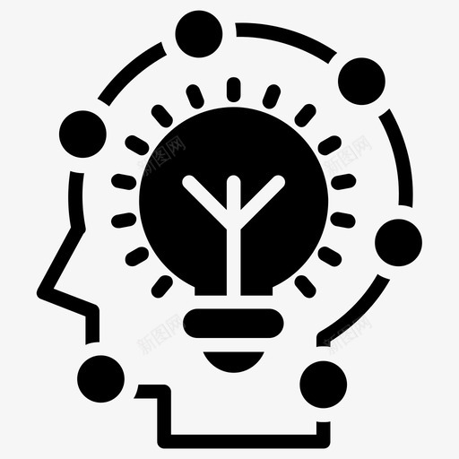 创意创意解决方案创意灵感图标svg_新图网 https://ixintu.com 人工智能字形图标 创意 创意创意 创意灵感 创意解决方案