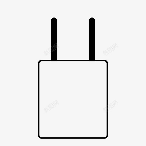 墙插头块充电器图标svg_新图网 https://ixintu.com 充电器 块 墙插头 电气 电缆轮廓