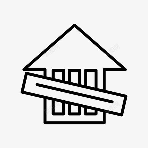 关闭银行破产危机图标svg_新图网 https://ixintu.com 关闭银行 危机 破产 金融危机