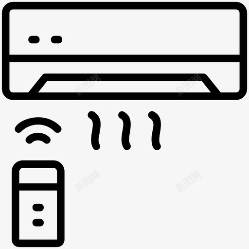 空调风冷制冷设备图标svg_新图网 https://ixintu.com 分体式空调 制冷设备 空调 风冷 餐厅线路图标