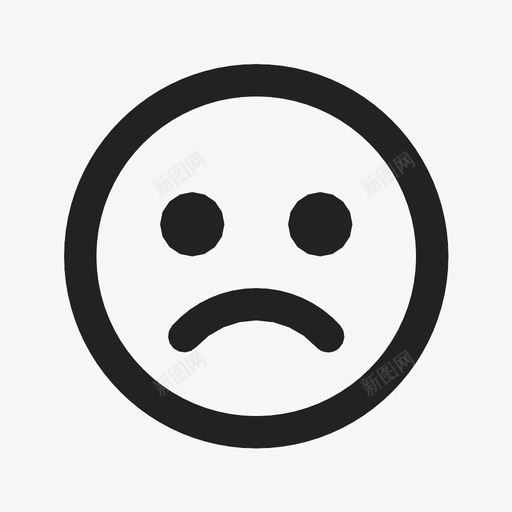 sad03表情情感图标svg_新图网 https://ixintu.com sad03 情感 感情 笑脸 表情