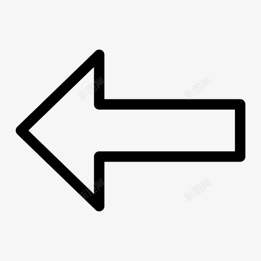 箭头左标记图标svg_新图网 https://ixintu.com 左 指针 标记 点 箭头 通用ui1中等