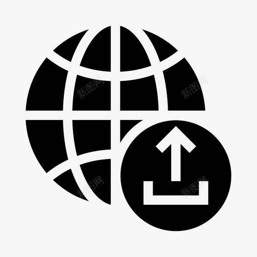 全球上传地球星球图标svg_新图网 https://ixintu.com 全球上传 地球 星球 网络共享