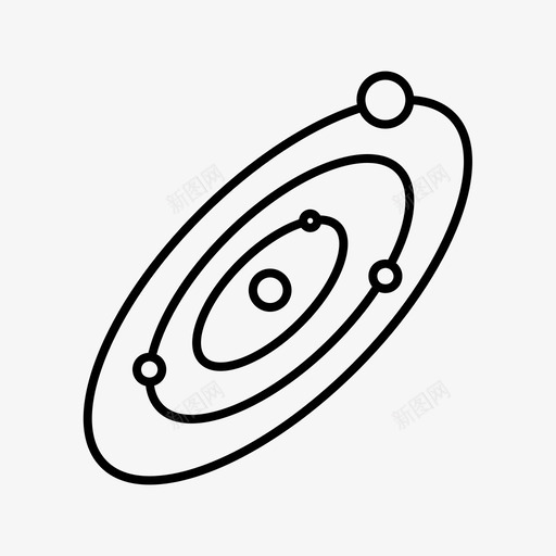 天文学星系轨道图标svg_新图网 https://ixintu.com 天文学 学校 星系 行星 行星系统 轨道