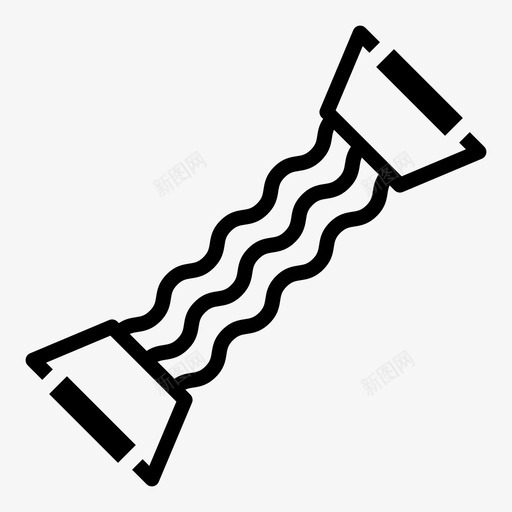 绞股胸部扩张器图标svg_新图网 https://ixintu.com 健身 健身房 扩张器 绞股 肌肉 胸部