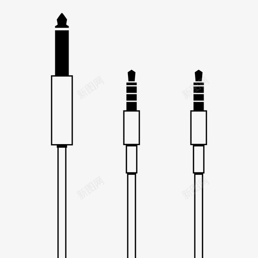 乐器到耳机的分离电缆插孔图标svg_新图网 https://ixintu.com 乐器到耳机的分离 插孔 电缆 电缆轮廓 立体声