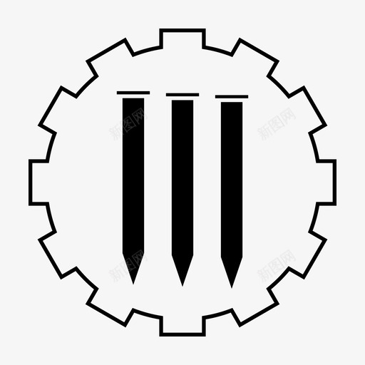 钉子铆钉建筑图标svg_新图网 https://ixintu.com 建筑 建筑器具 钉子 铆钉