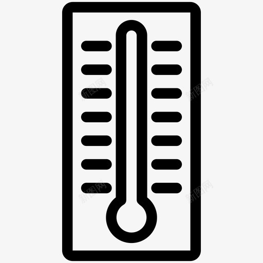 温度计热的温度的图标svg_新图网 https://ixintu.com 温度的 温度计 热的 科学的
