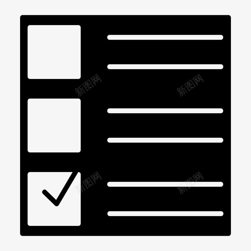 列表复选标记检查表图标svg_新图网 https://ixintu.com 列表 列表项 复选标记 检查表 菜单列表 选择
