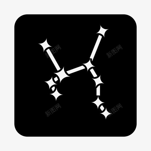 人马座星座太空物体图标svg_新图网 https://ixintu.com 人马座 太空物体 星座 星星