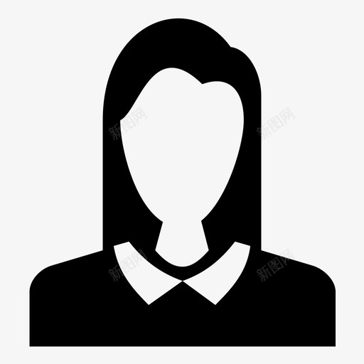 用户配置文件帐户头像图标svg_新图网 https://ixintu.com 人 头像 女人 帐户 用户配置文件