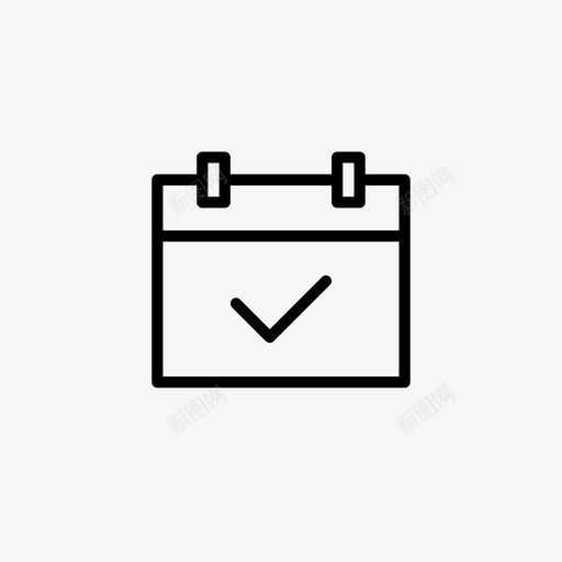检查日历复选标记图标svg_新图网 https://ixintu.com 复选标记 好吗 完成 日历 日期 检查