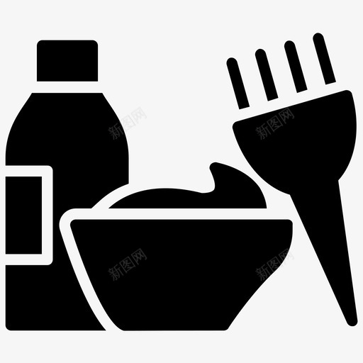 化妆品美容梳妆图标svg_新图网 https://ixintu.com 化妆品 化妆配件 染发剂 梳妆 美容 视频制作字形图标