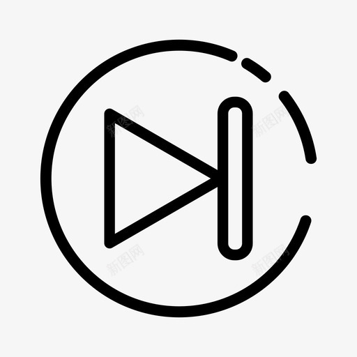 前进音乐下一个图标svg_新图网 https://ixintu.com 下一个 前进 播放器 音乐