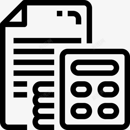 财务会计商务图标svg_新图网 https://ixintu.com 企业管理 会计 商务 计算器 财务 货币 金融