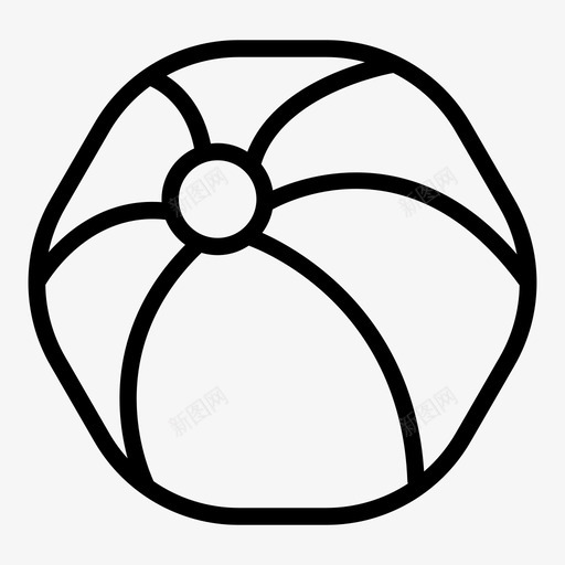 沙滩球假日暑假图标svg_新图网 https://ixintu.com 假日 假期 暑假 沙滩球