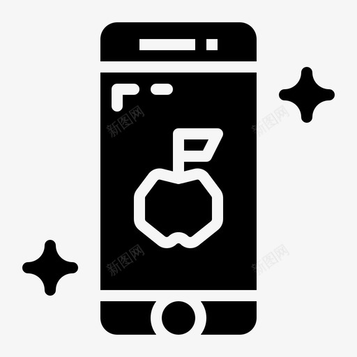 iphone通话智能手机图标svg_新图网 https://ixintu.com iphone 手机固态 智能手机 电话 通话