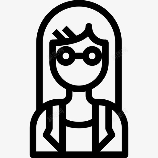 女性化身人物用户图标svg_新图网 https://ixintu.com 人物 女性化身 用户