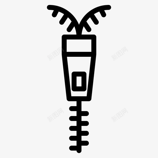 拉链布料时尚图标svg_新图网 https://ixintu.com 布料 拉链 时尚 材料 缝纫