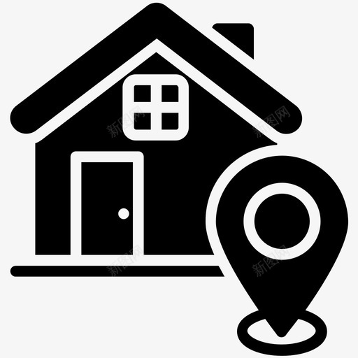 主位置位置保持器地图销图标svg_新图网 https://ixintu.com 不动产字形图标 主位置 位置保持器 占位符 地图销 导航