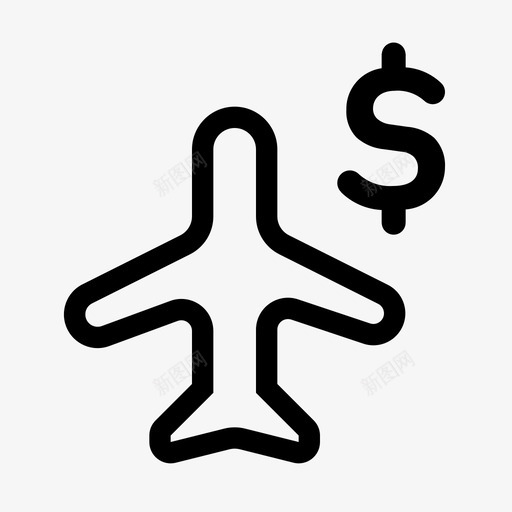 差旅费航空公司出差图标svg_新图网 https://ixintu.com 出差 基本图标集 差旅费 航空公司