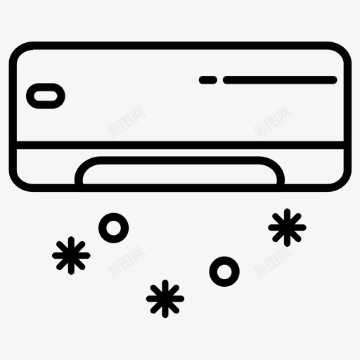 空调制冷家用图标svg_新图网 https://ixintu.com 制冷 家用 温度 空调